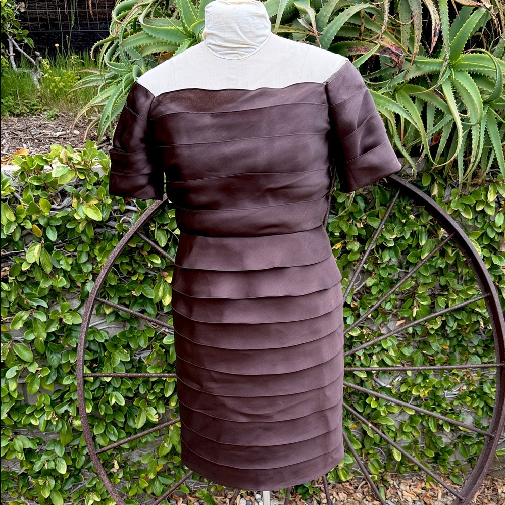 Roland Nivelais tiered off-the-shoulder cocktail dress